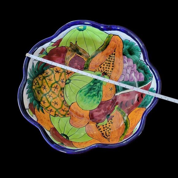 Talavera Pottery Fruit Bowl with Paper Mache Fruit - Picture 5 of 14